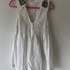 By Anthropologie A-line ruffle collar romper